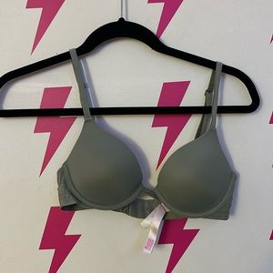 Pink VS lightly lined bra olive green